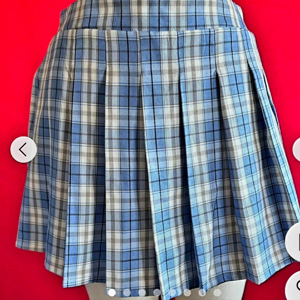 Whiskey Kiss Blue White Mini Skater Skorts NWT Small